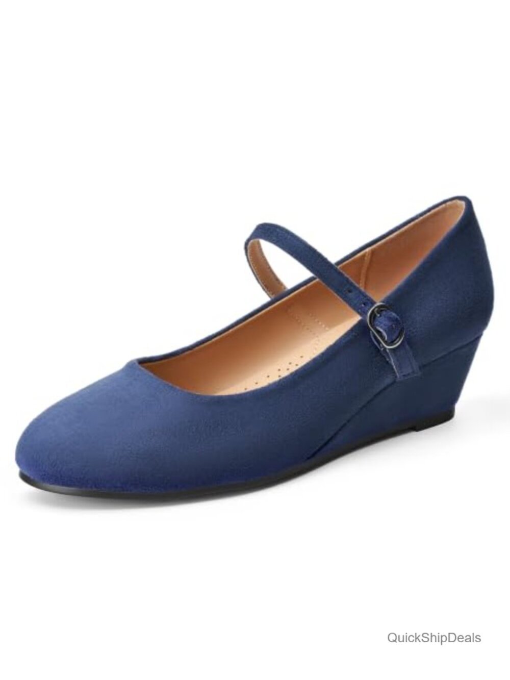Women's Mary Jane Wedge Heels Round Toe